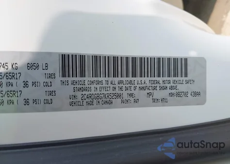 2019 Dodge Grand Caravan Se from USA, damaged, VIN 2C4RDGBG7KR525001